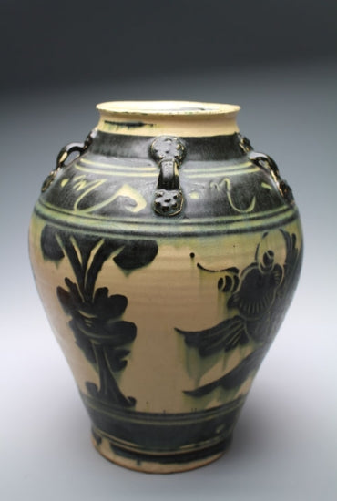 20822 Kanjiro Kawai [Shokei Kiln] (Goldfish Design Vase)