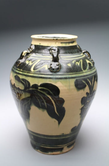 20822 Kanjiro Kawai [Shokei Kiln] (Goldfish Design Vase)