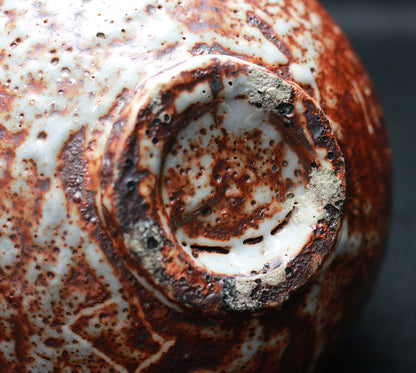 26124	北大路魯山人	　鼡志野文字入茶碗（雪月花・黒田識）　 KITAOJI Rosanjin