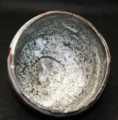 26127　人間国宝　清水卯一	　蓬莱掛分赤土彩茶盌