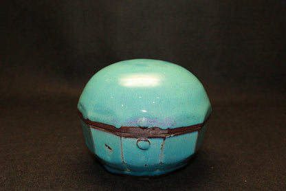 26131    河井寛次郎     青食籠（図録同手作）　 KAWAI　Kanjiro