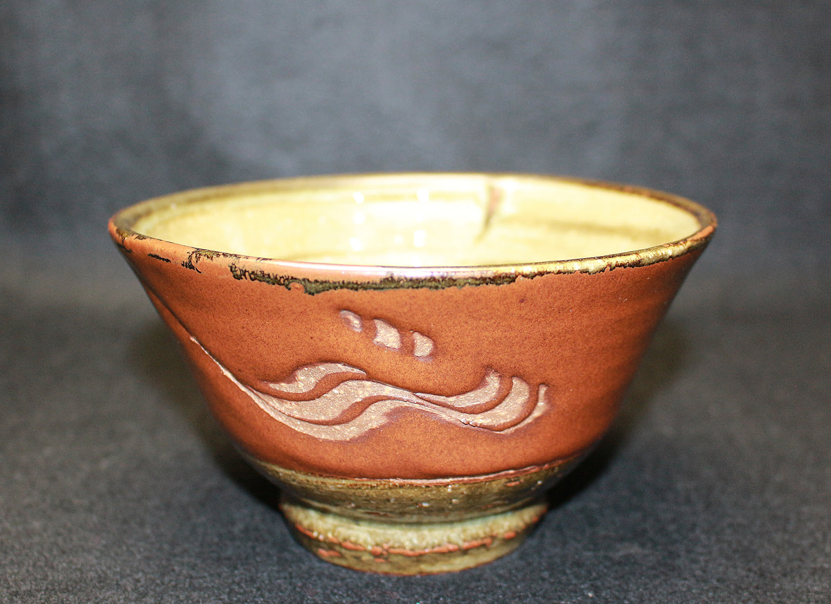 26129	河井寛次郎	櫛目碗     KAWAI Kanjiro