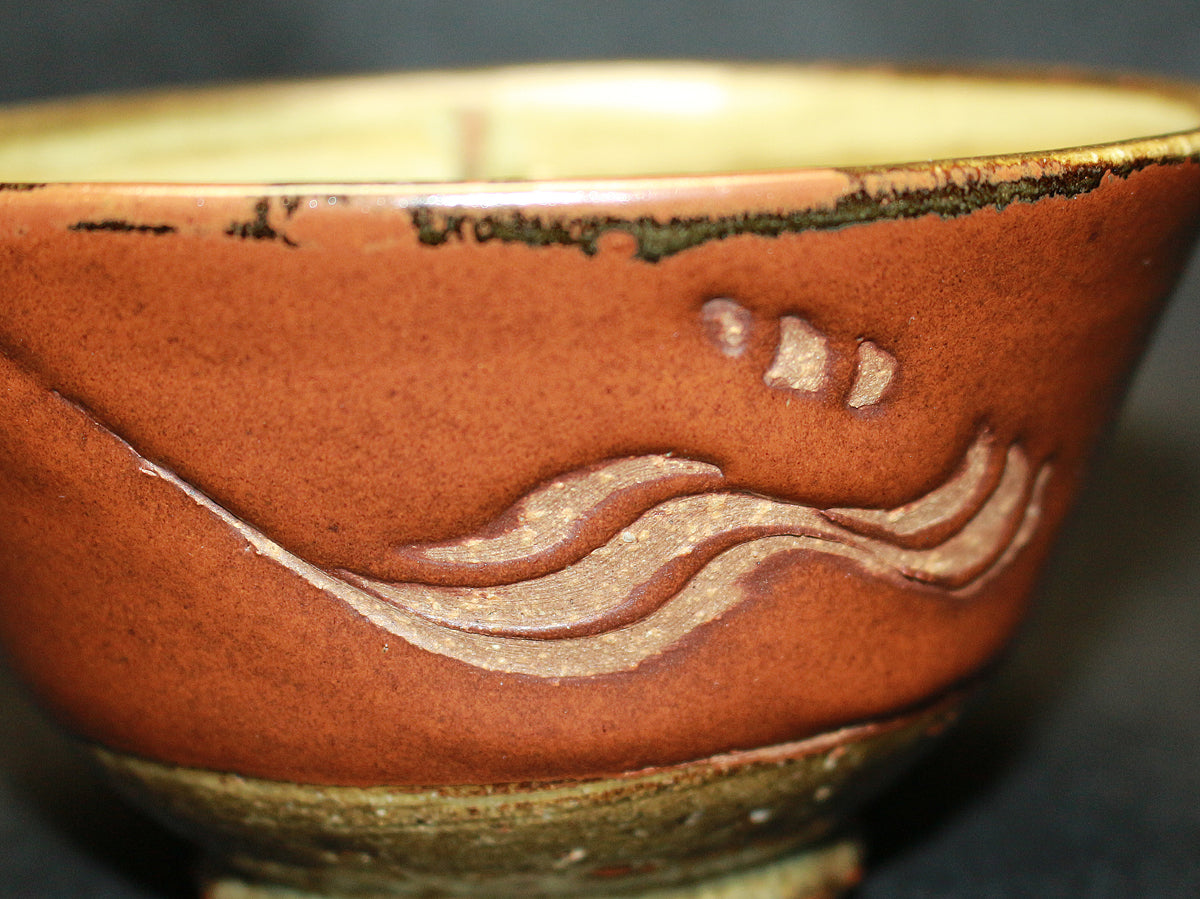 26129	河井寛次郎	櫛目碗     KAWAI Kanjiro