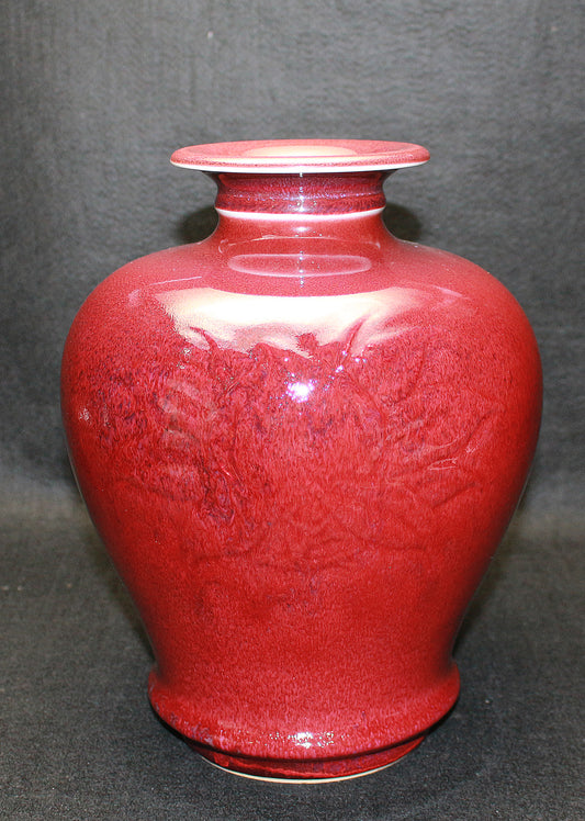 26145 Itaya Hazan Cinnabar Porcelain Vase with Delicacy Design (same handicraft)