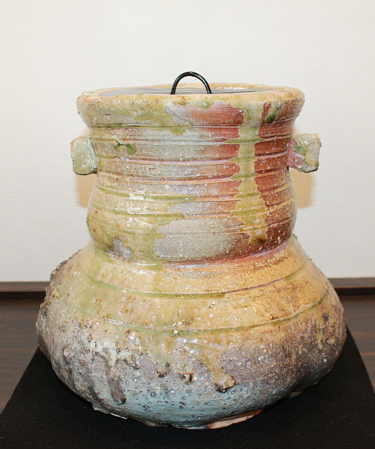 26135	杉本貞光	　寺垣外窯　信楽破袋水指「大雄峯」（大亀）　SUGIMOTO Sadamitsu