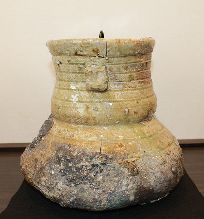 26135	杉本貞光	　寺垣外窯　信楽破袋水指「大雄峯」（大亀）　SUGIMOTO Sadamitsu