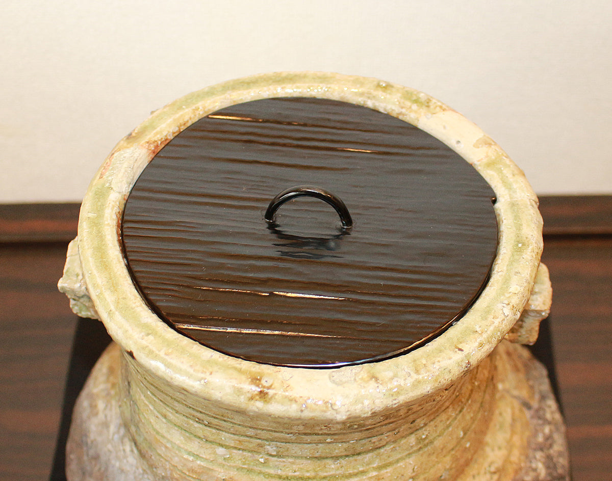 26135 杉本貞光 寺垣外窯 信楽破袋水指「大雄峯」（大亀