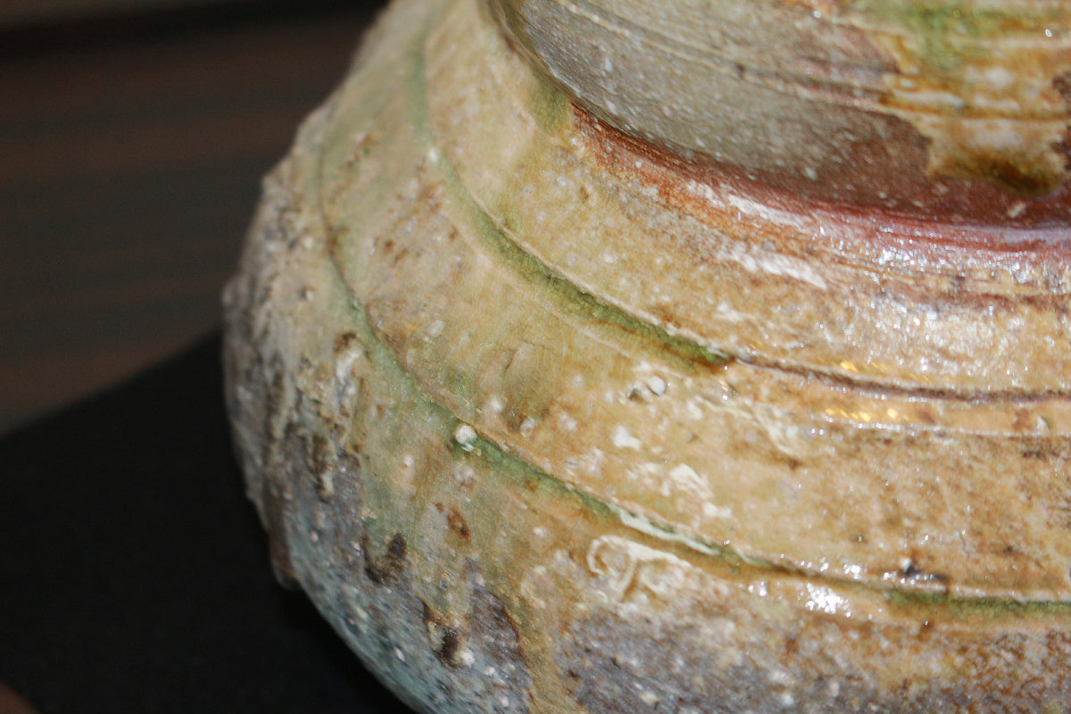 26135	杉本貞光	　寺垣外窯　信楽破袋水指「大雄峯」（大亀）　SUGIMOTO Sadamitsu