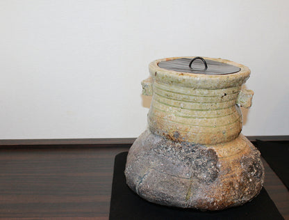 26135	杉本貞光	　寺垣外窯　信楽破袋水指「大雄峯」（大亀）　SUGIMOTO Sadamitsu