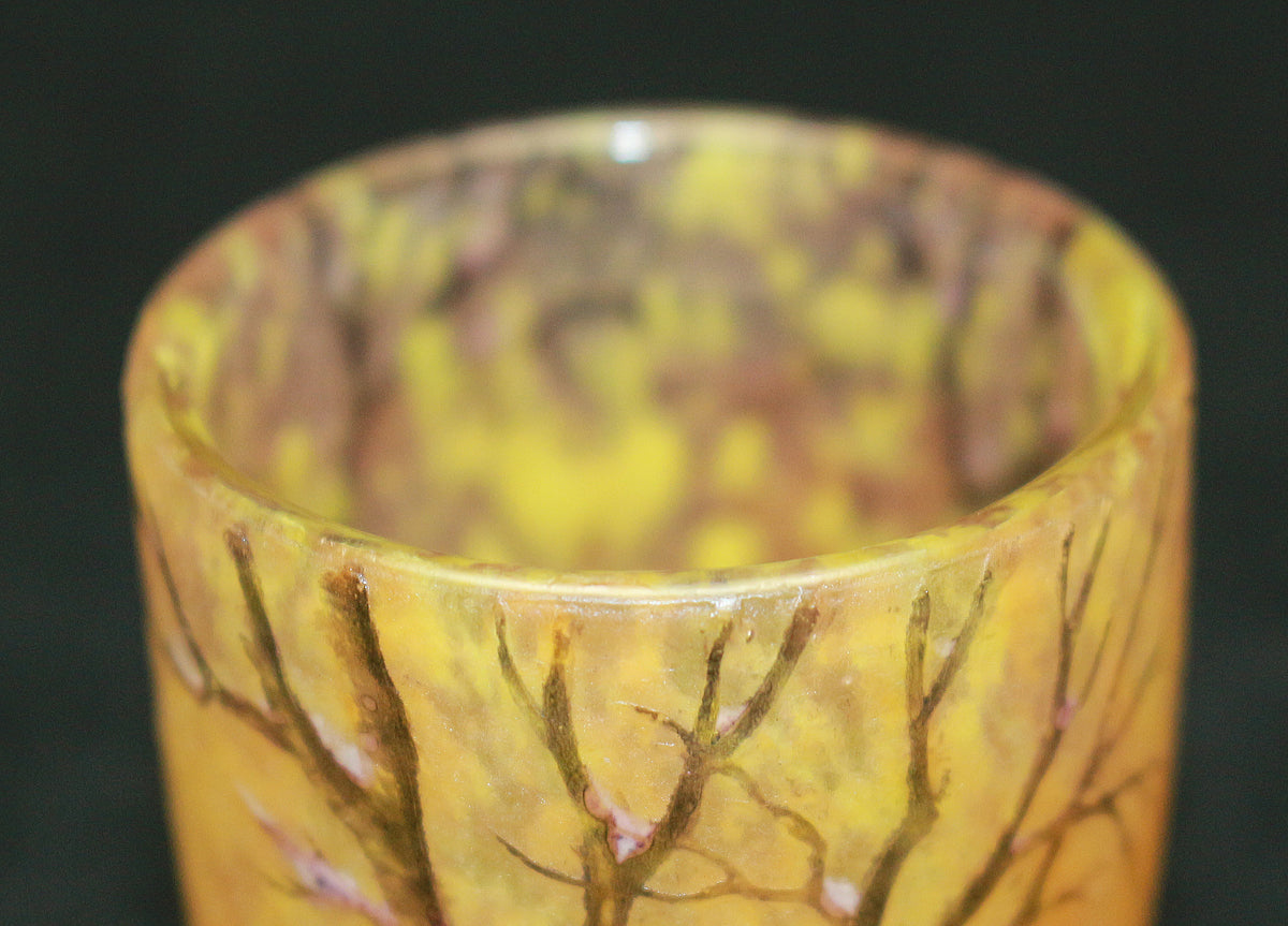 26154   ドーム・ナンシー    冬景色文リキュールグラス②