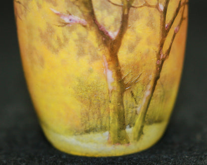 26154   ドーム・ナンシー    冬景色文リキュールグラス②