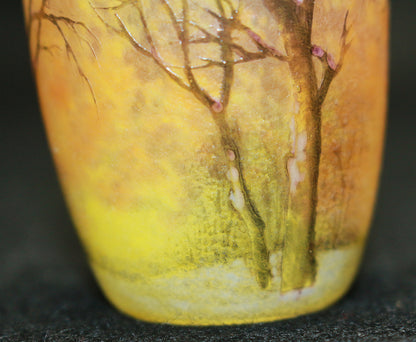 26154   ドーム・ナンシー    冬景色文リキュールグラス②