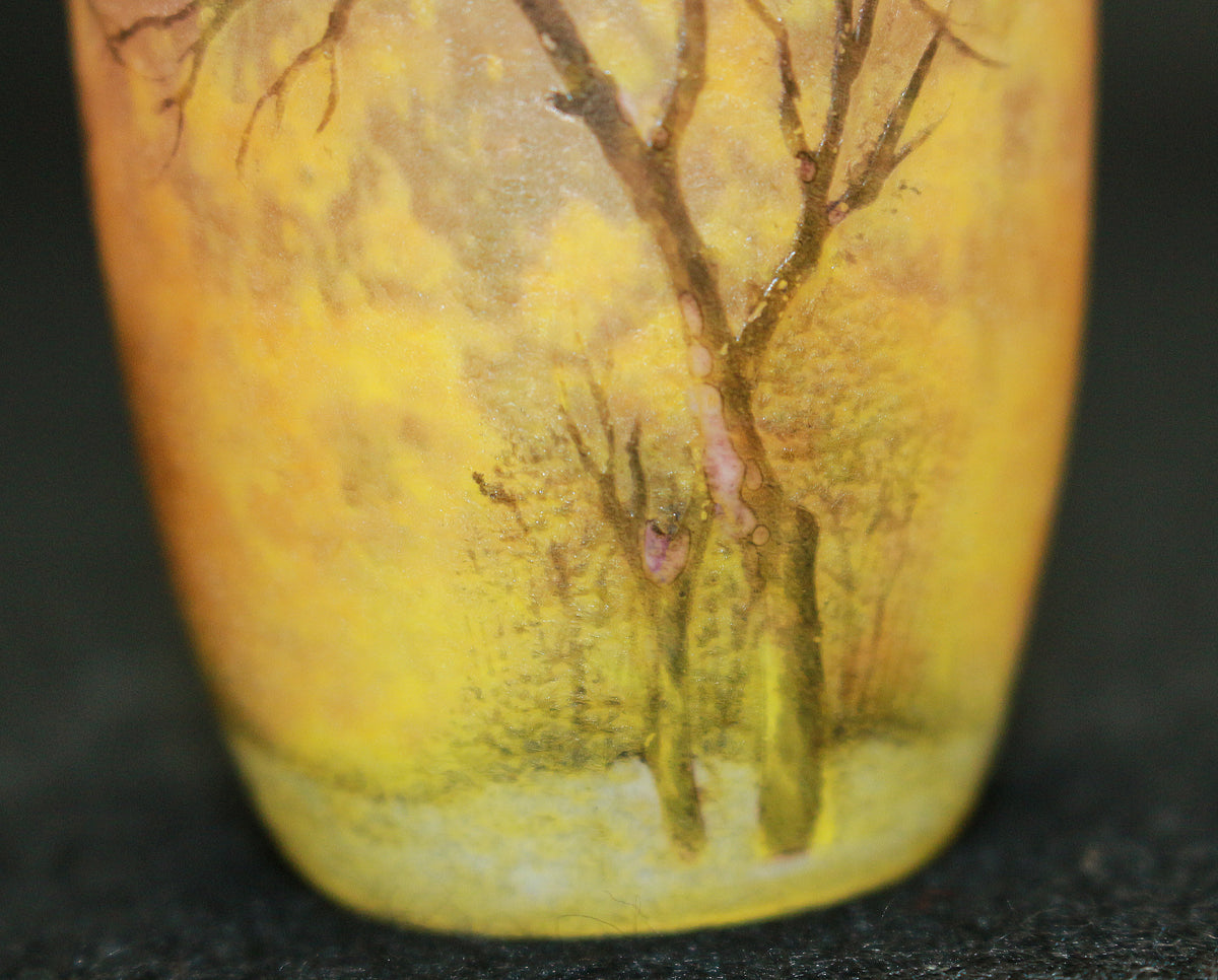 26154   ドーム・ナンシー    冬景色文リキュールグラス②