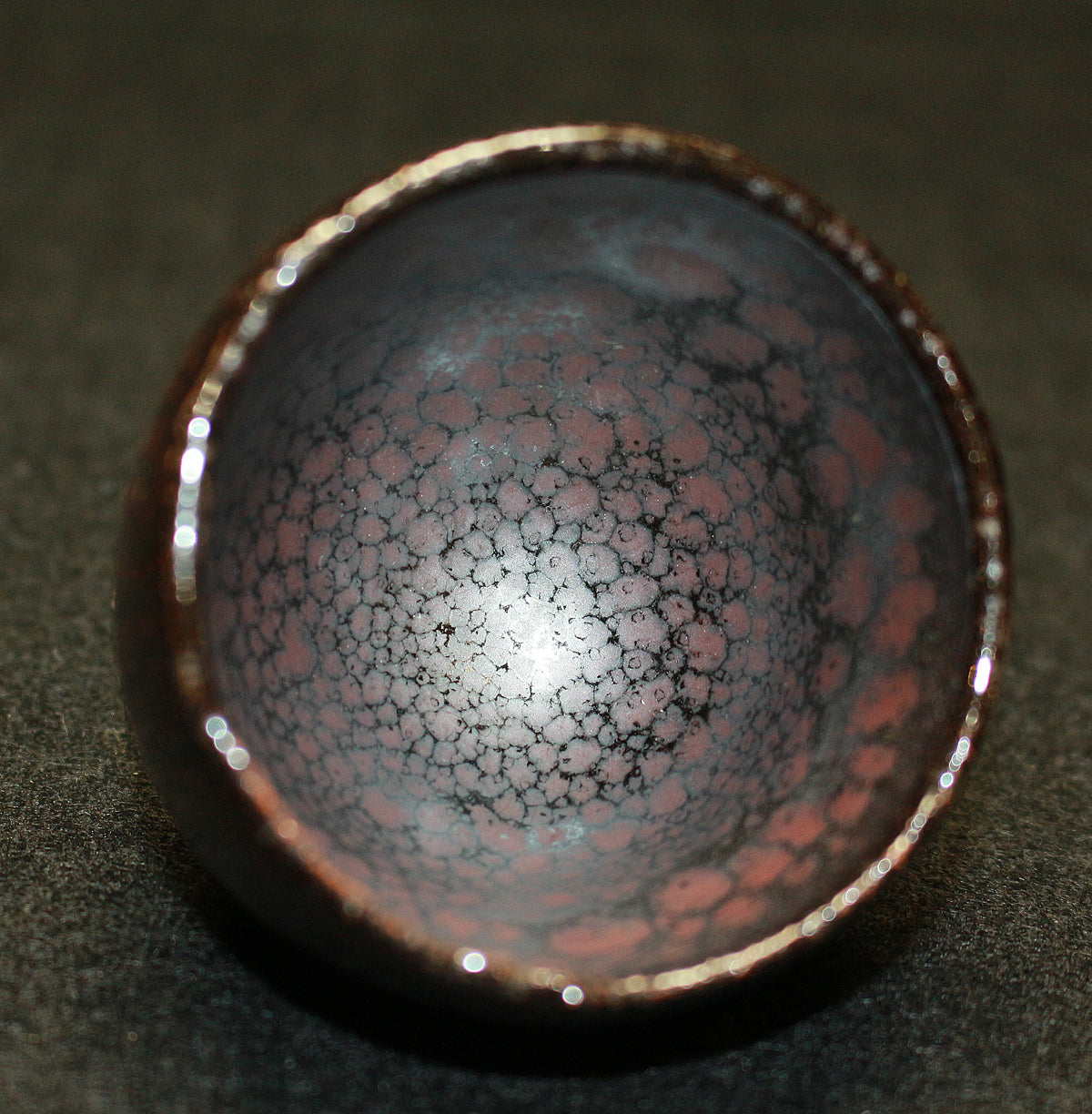 26169	木村盛和	  油滴天目釉ぐい呑　KIMURA MORIKAZU