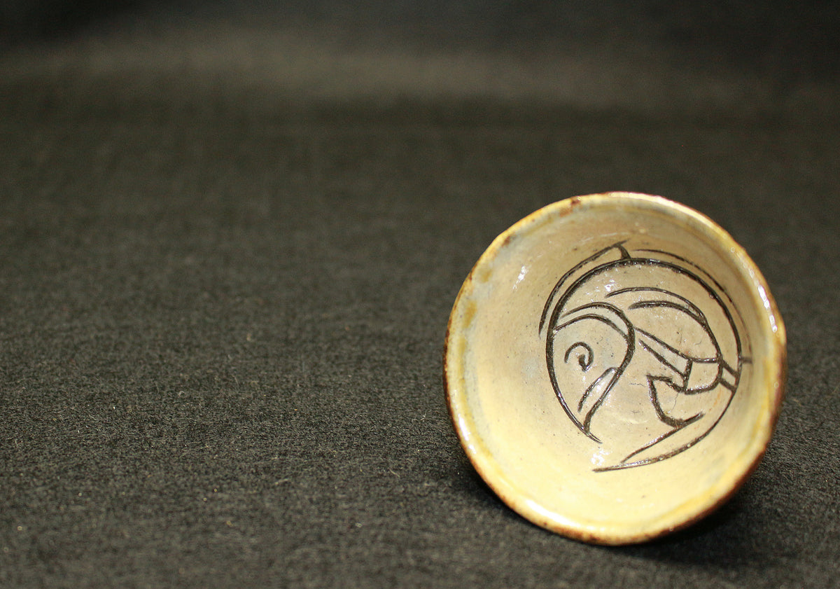 26171　人間国宝　金城次郎　壷屋焼ぐい呑　 Kinjo　Jiro