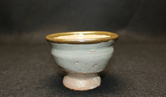 26174　 人間国宝　浜田庄司 　縁黒盃　HAMADA Syoji