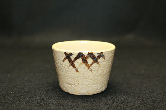 26188	北大路魯山人	  絵瀬戸桧垣文ぐいのみ（黒田識）