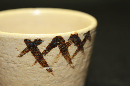 26188	北大路魯山人	  絵瀬戸桧垣文ぐいのみ（黒田識）