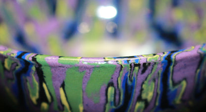 26175　人間国宝 　松井康成　萃瓷練上酒盃　MATSUI Kosei