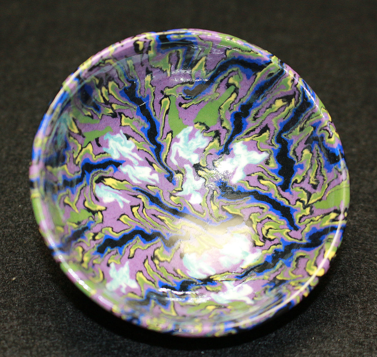 26175　人間国宝 　松井康成　萃瓷練上酒盃　MATSUI Kosei