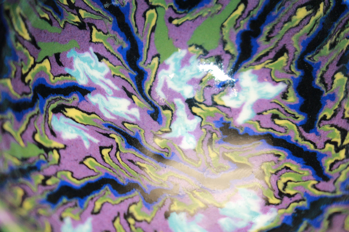 26175　人間国宝 　松井康成　萃瓷練上酒盃　MATSUI Kosei