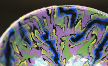 26175　人間国宝 　松井康成　萃瓷練上酒盃　MATSUI Kosei