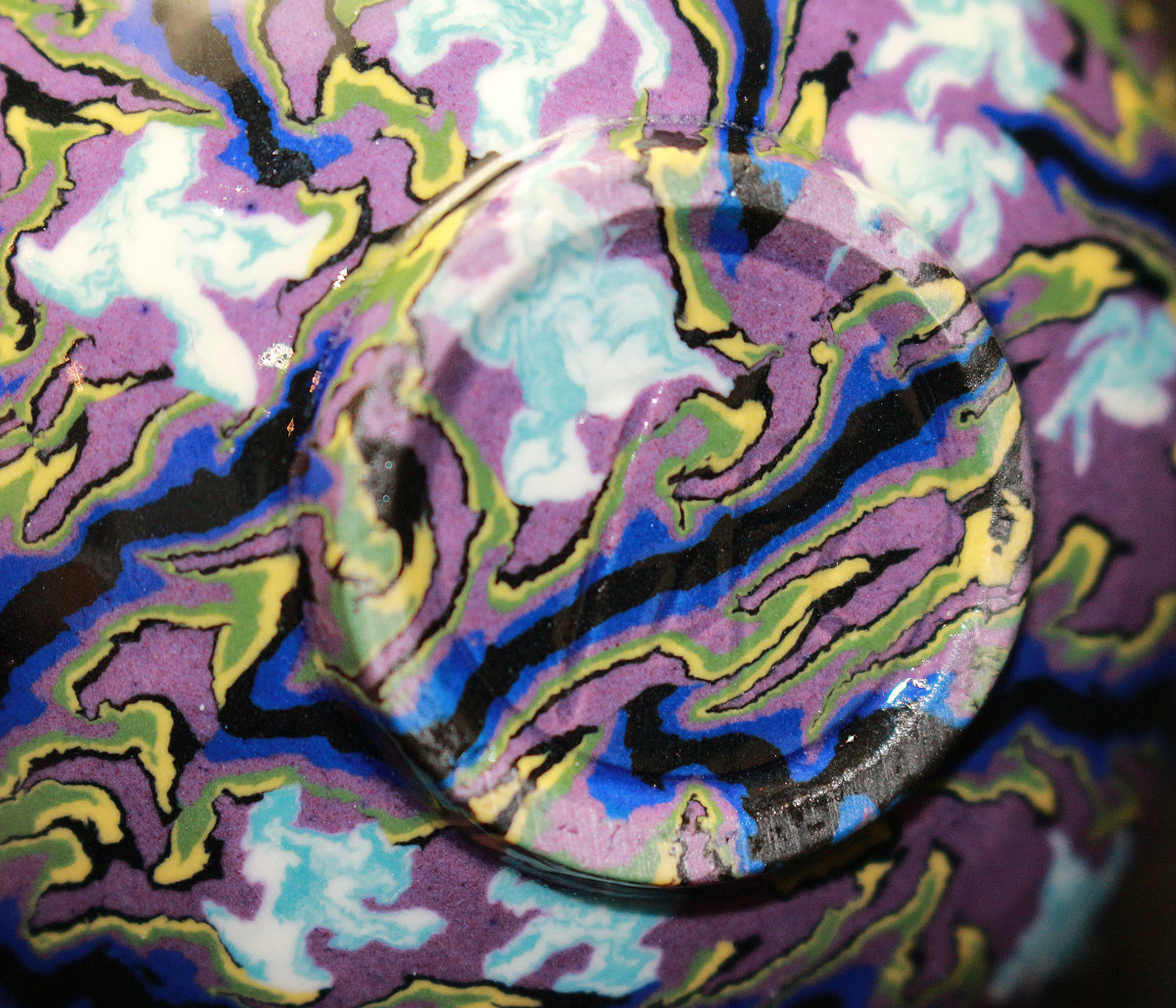 26175　人間国宝 　松井康成　萃瓷練上酒盃　MATSUI Kosei