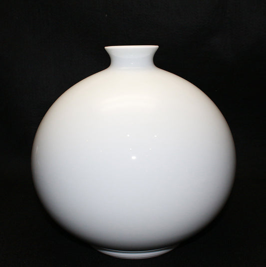 26181　人間国宝　井上萬二	　白磁丸形壷②