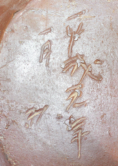 26184　人間国宝　藤原雄	備前擂座大壷