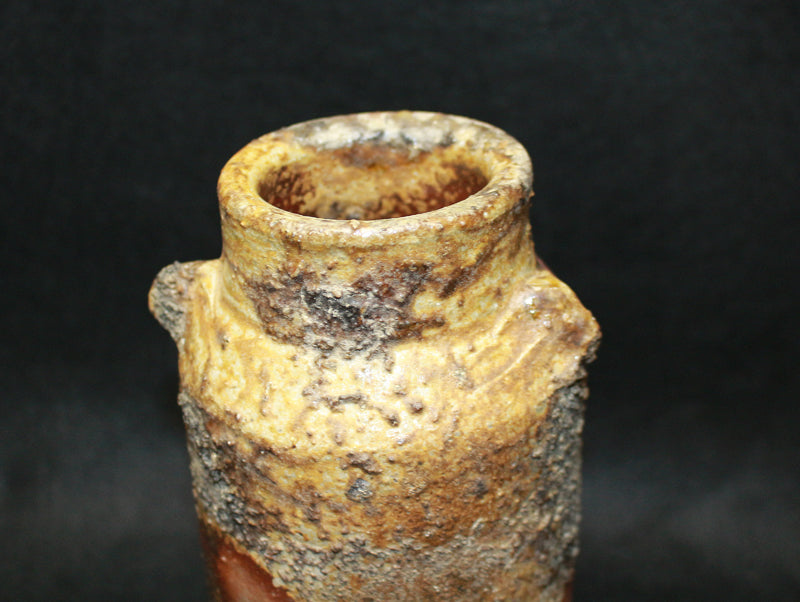 26210 藤原 雄（備前窯変擂座花入） – アート飛田