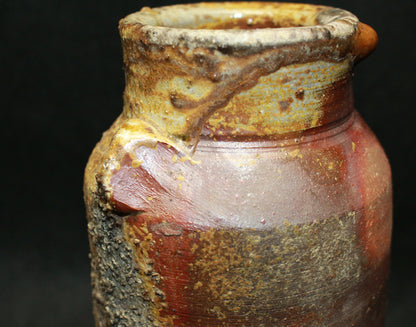 26210 藤原 雄（備前窯変擂座花入）