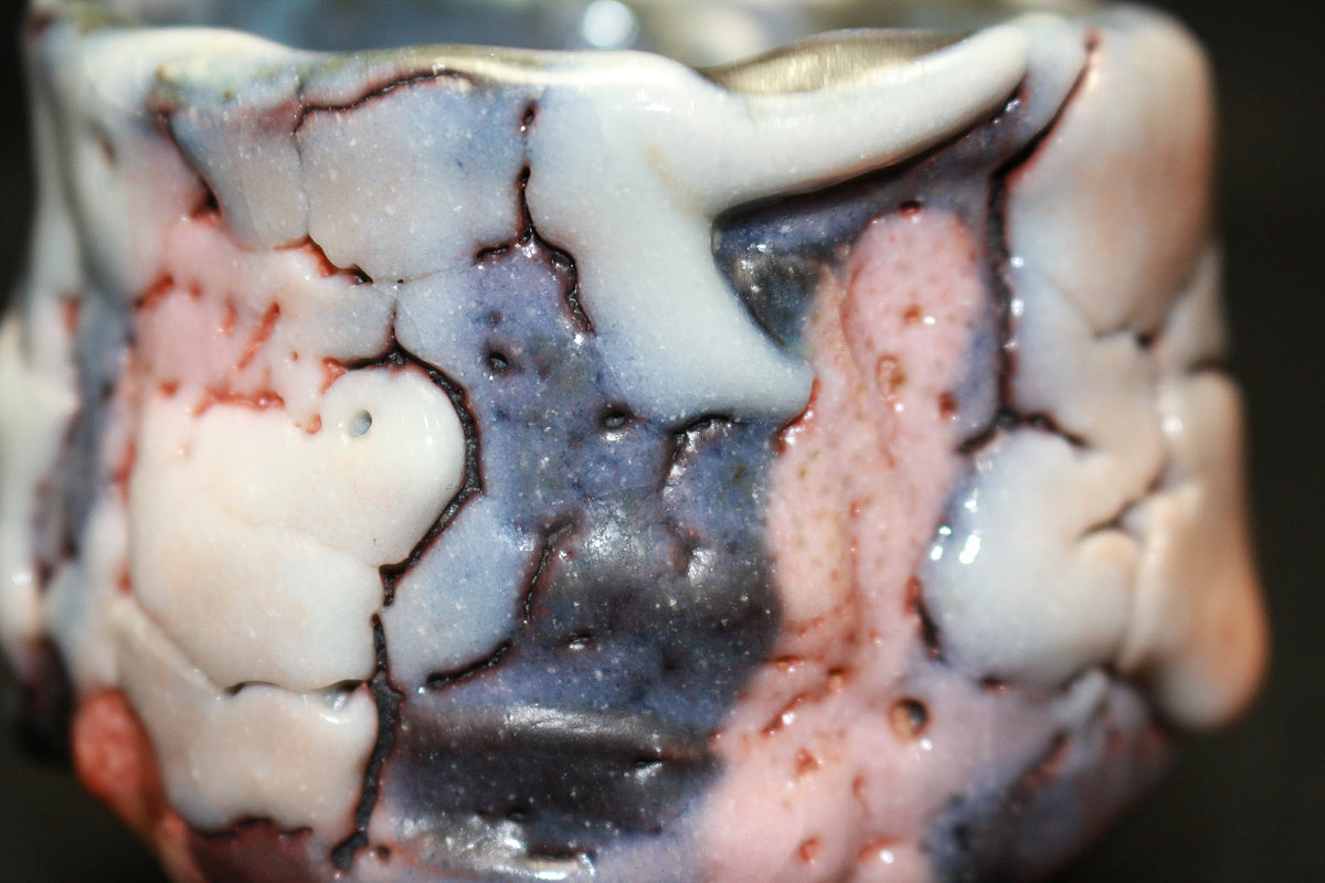 26212	林正太郎	　利休青紫志野割高台ぐい呑　　HAYASHI Shotaro