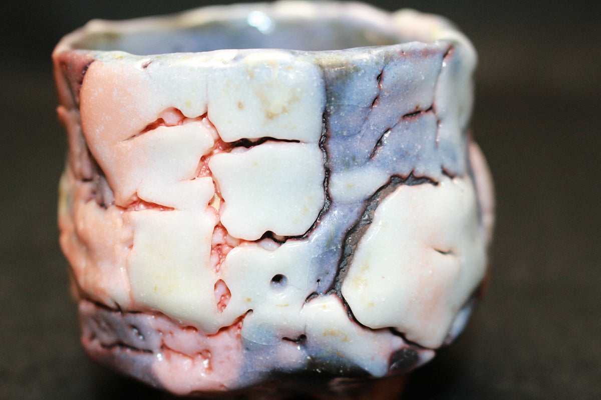 26212	林正太郎	　利休青紫志野割高台ぐい呑　　HAYASHI Shotaro