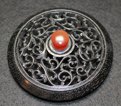 26191　帝室技芸員　陶聖 板谷波山　氷華磁香爐（東美鑑定書付属）　 ITAYA　Hazan