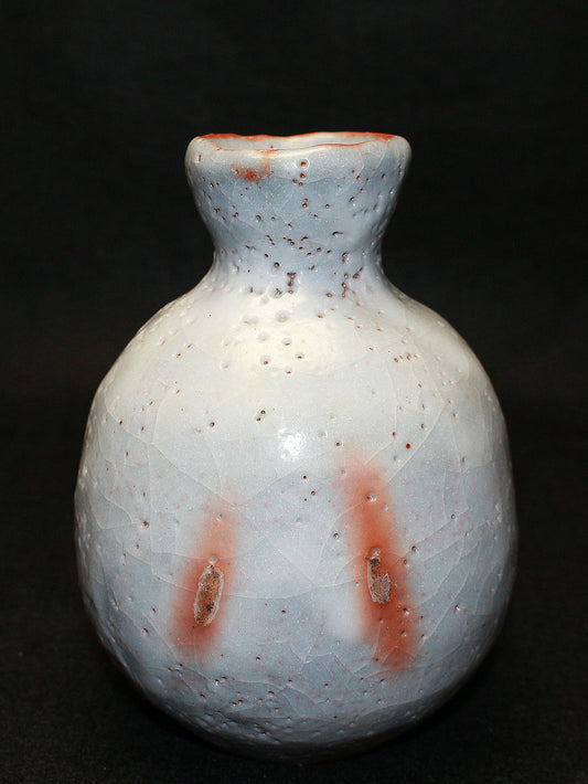 26208　 人間国宝　加藤孝造　鼡志野徳利　KATO Kozo