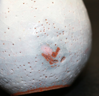 26208　 人間国宝　加藤孝造　鼡志野徳利　KATO Kozo