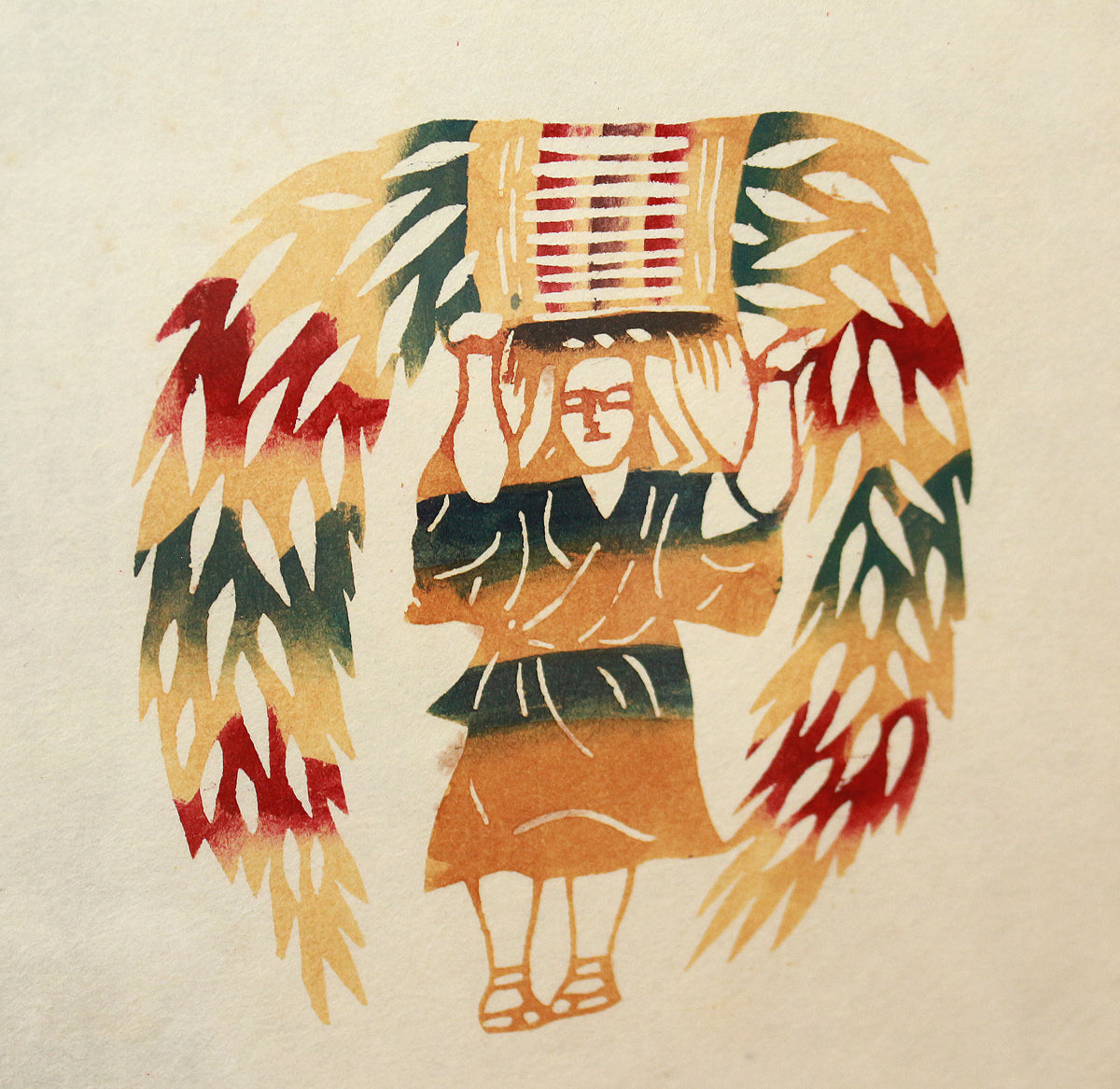 26195　人間国宝　芹沢銈介　那覇路じ　SERIZAWA Keisuke