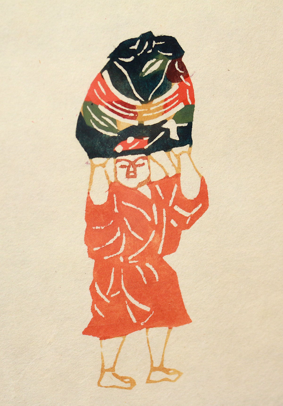 26195　人間国宝　芹沢銈介　那覇路じ　SERIZAWA Keisuke