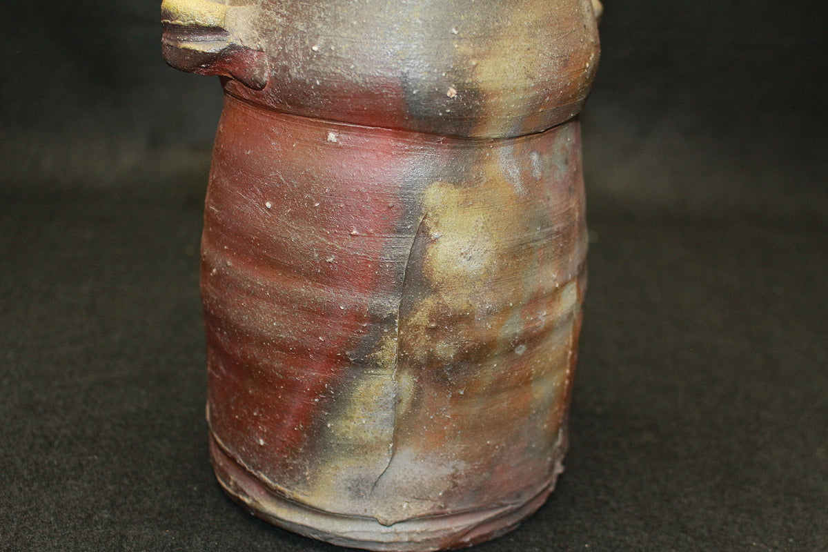 26199　人間国宝 金重陶陽　備前耳付花入　KANESHIGE Toyo