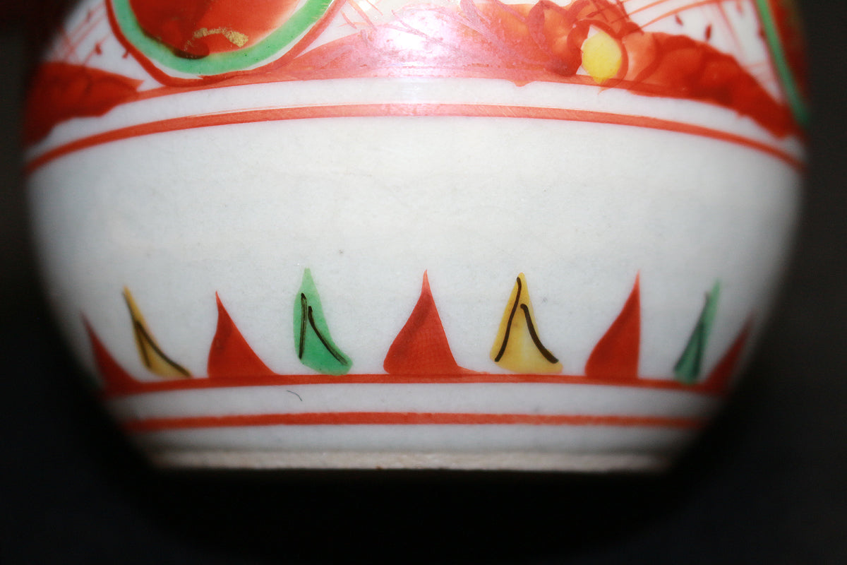 26214	北大路魯山人	  金襴手赤玉文徳利（黒田識） 　KITAOJI Rosanjin