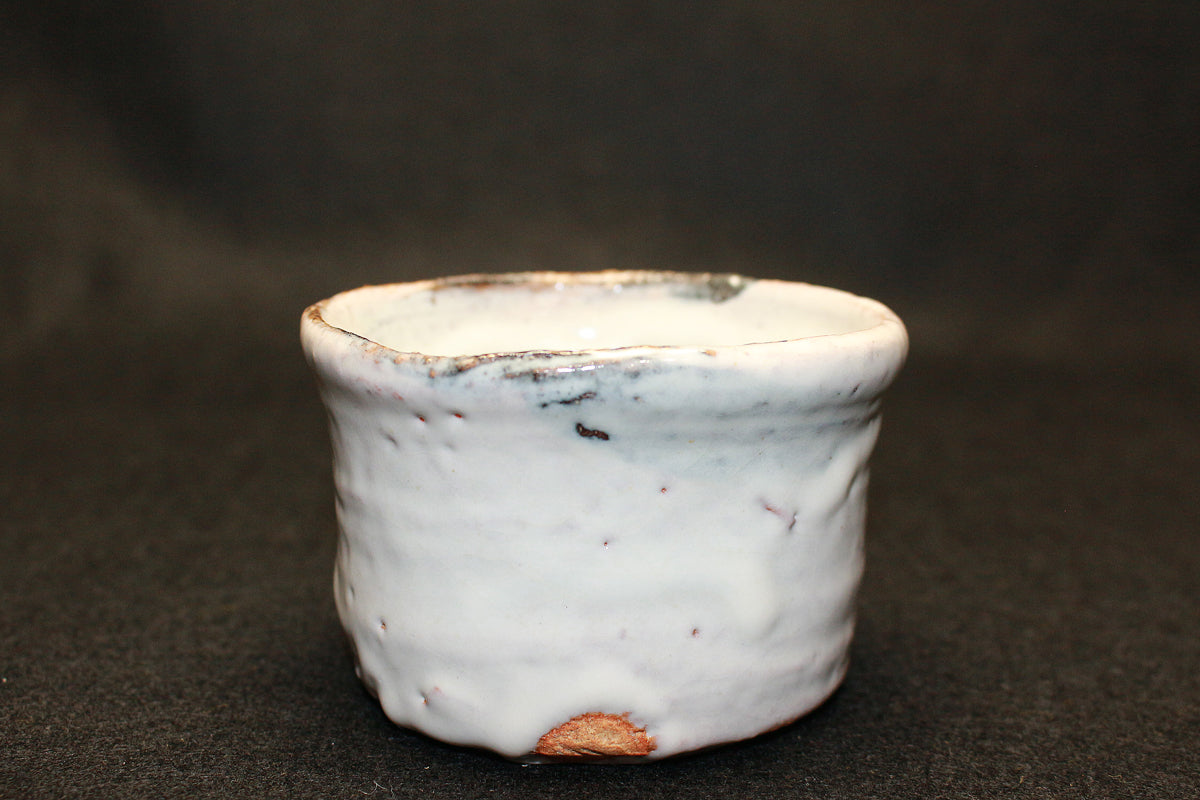 26219　人間国宝　１１代三輪休雪	萩焼盃（彫銘） 　MIWA  Kyusetsu