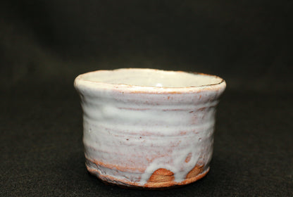 26219　人間国宝　１１代三輪休雪	萩焼盃（彫銘） 　MIWA  Kyusetsu