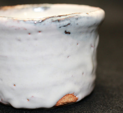 26219　人間国宝　１１代三輪休雪	萩焼盃（彫銘） 　MIWA  Kyusetsu