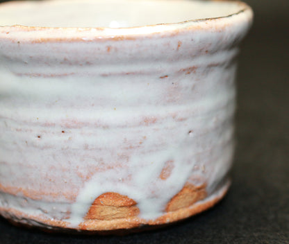 26219　人間国宝　１１代三輪休雪	萩焼盃（彫銘） 　MIWA  Kyusetsu