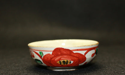 26241 Takauchi Syugo Red-painted Sake Cup (1984, large and small)