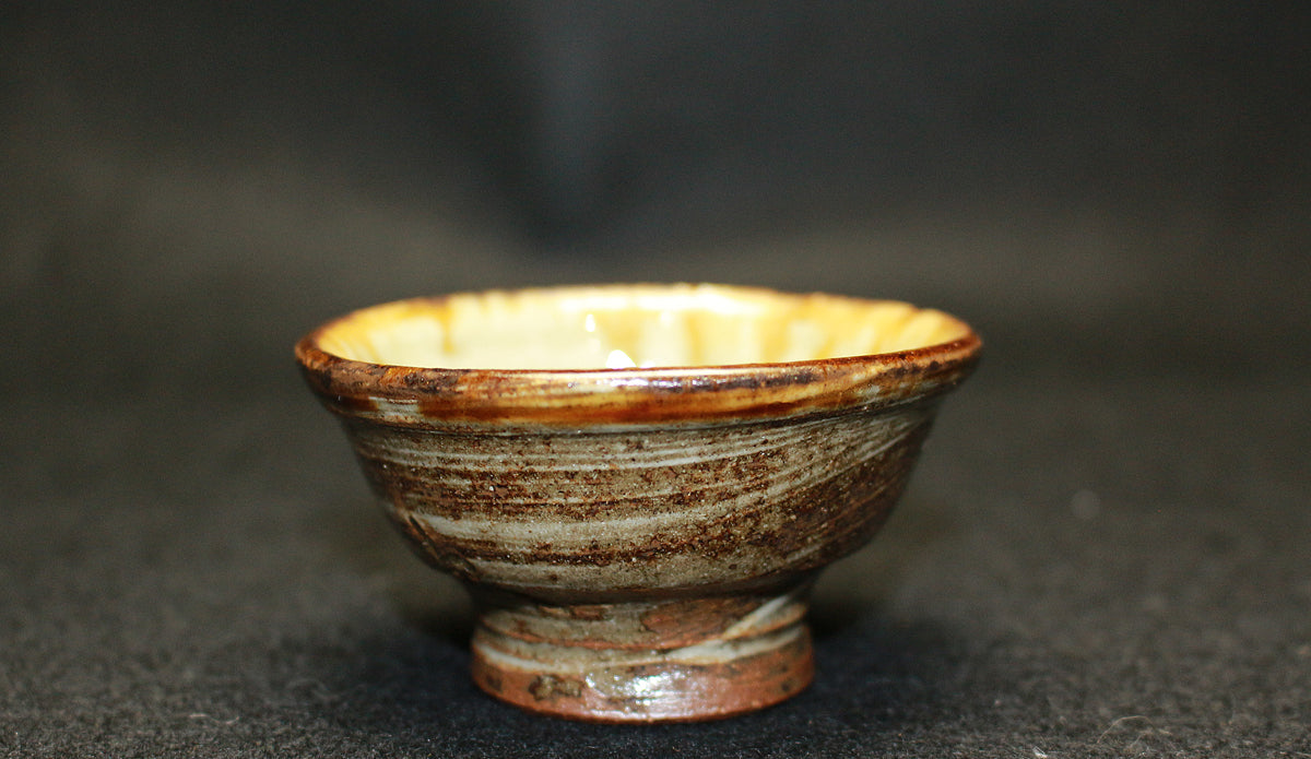 26232 人间国宝金城二郎清酒杯（鱼形）KINJO二郎