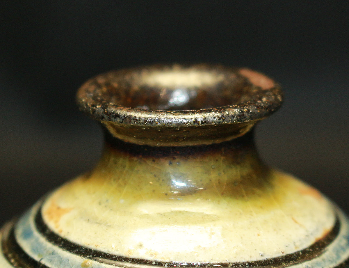 26233 Living National Treasure Jiro Kinjo Fish Pattern Sake Bottle KINJO Jiro