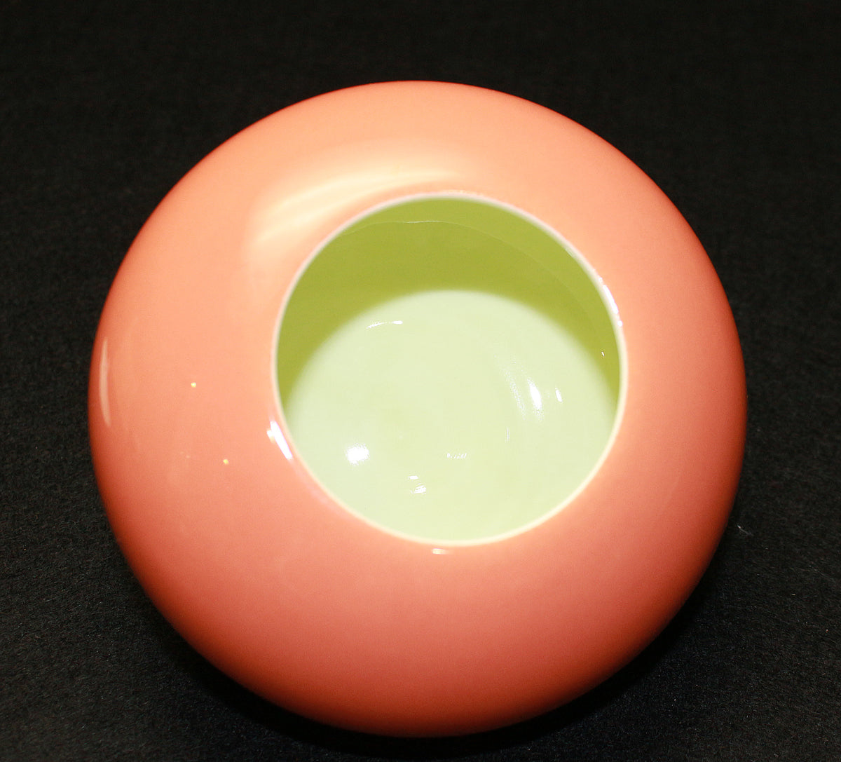 26256   人間国宝　井上萬二	   彩釉柿香爐　