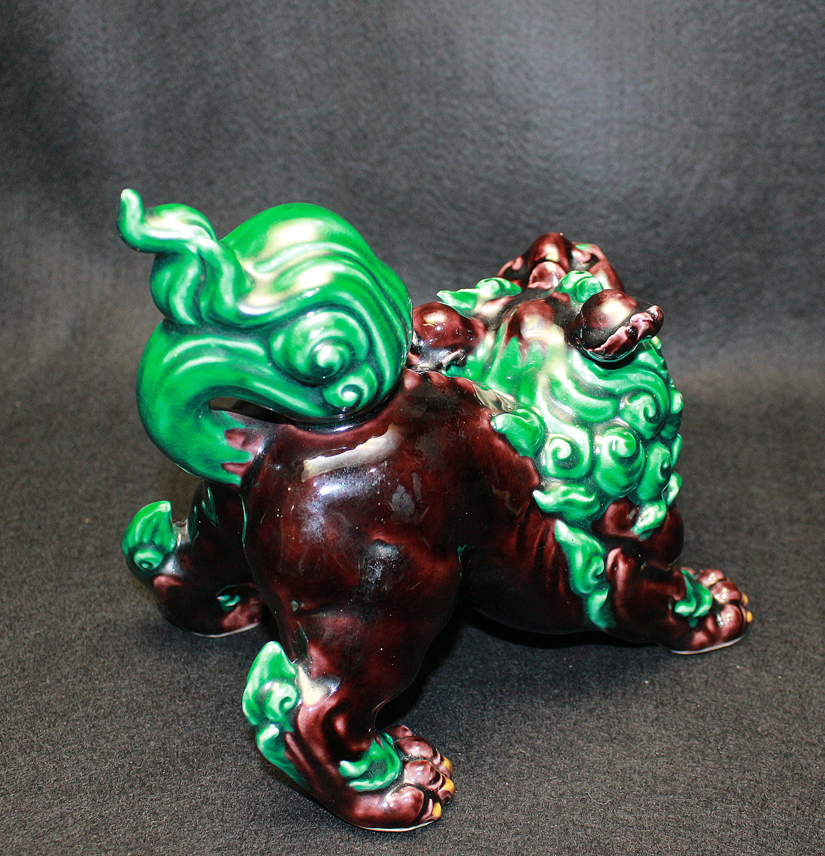 德田八十吉一世作品 26260 深釉狮子摆件