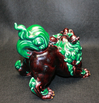 德田八十吉一世作品 26260 深釉狮子摆件